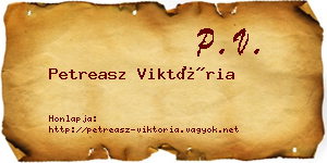 Petreasz Viktória névjegykártya