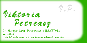 viktoria petreasz business card